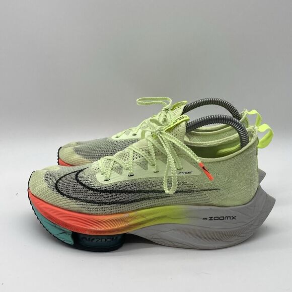 Mens Size 6.5 Nike Air Zoom Alphafly Next% Barely Volt/Orange Running CI9925-700 - Picture 4 of 9